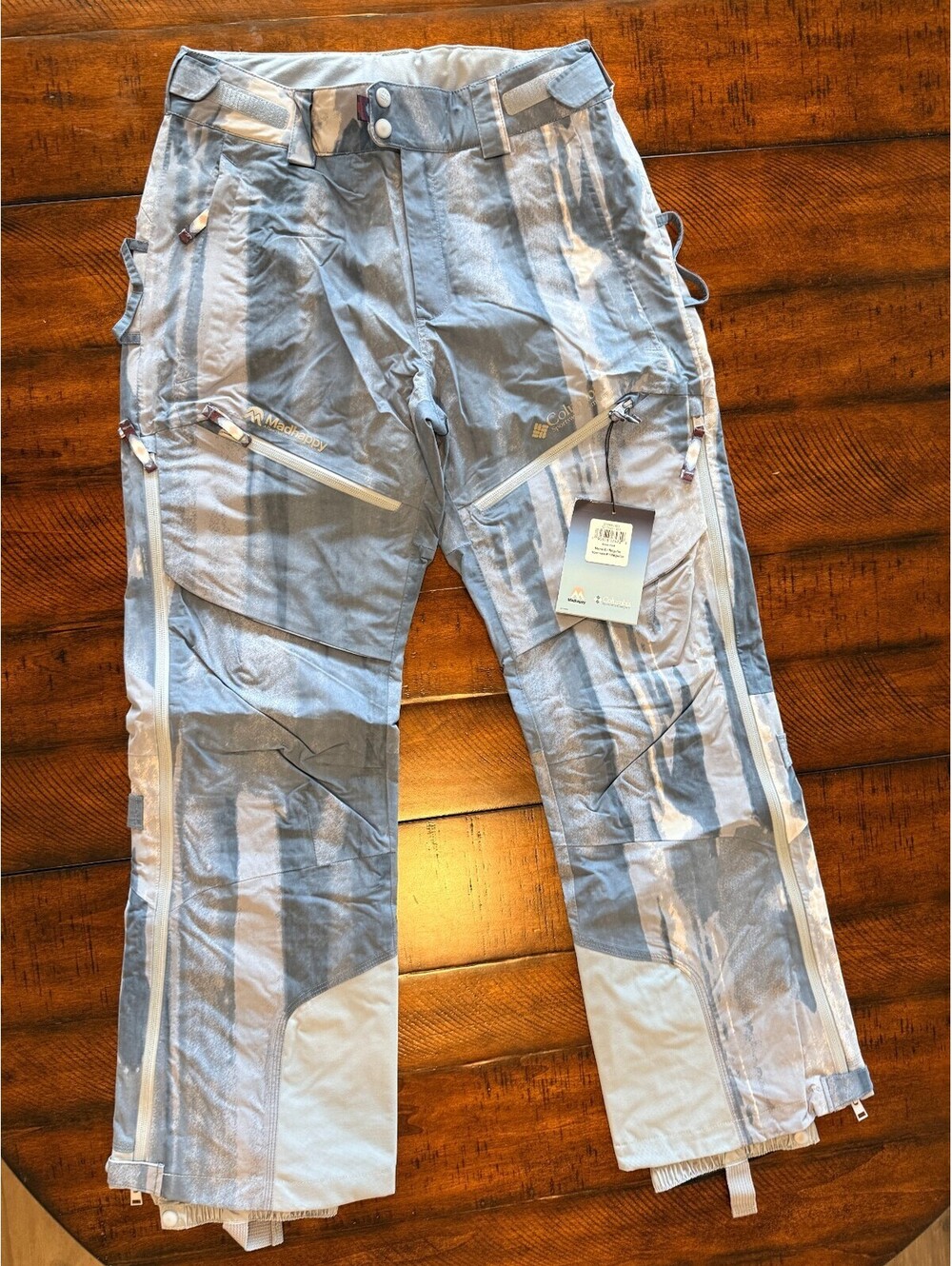 Columbia x Madhappy Snow Pants Men's S Blue White Ski Snowboard NWT